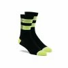 100% FLOW Performance Socks Black/Fluo Yel