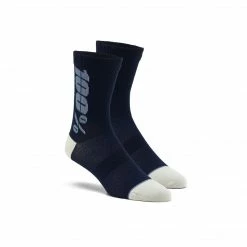 100% RYTHYM Merino Wool Socks Navy/Slate Mountain