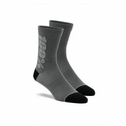 100% RYTHYM Merino Socks Black/Charcoal