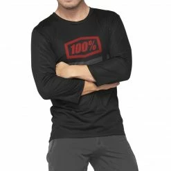 100% AIRMATIC 3/4 Jersey Black/Red