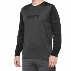 100% RIDECAMP LS Jersey Black/Charcoal
