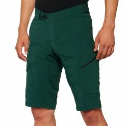 100% RIDECAMP Shorts Forest Green