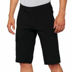 100% RIDECAMP Shorts W/Liner Black Apparel