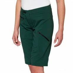 100% RIDECAMP Womens Shorts Forest Green Apparel