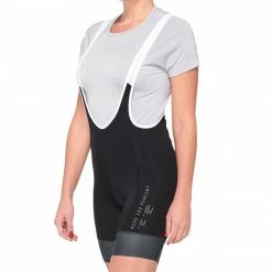 Apparel 100% Womens EXCEEDA Bib Black/Charcoal