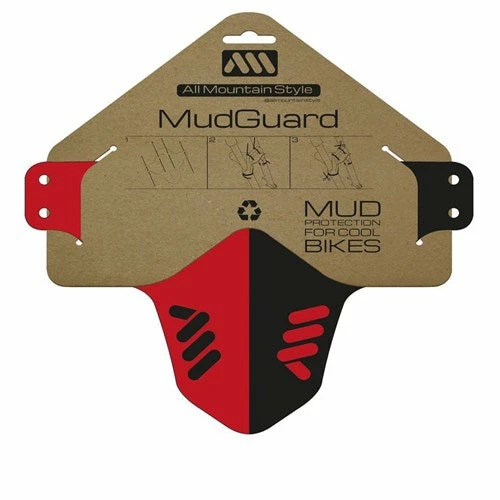 Pedals All Mountain Style AMS Mud Guard Red/Black 2 Pedals All Mountain Style AMS Mud Guard Red/Black