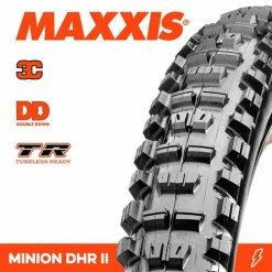 MAXXIS MINION DHR II 27.5 X 2.40 WT 3C TR DD Folding Tyre Tyres