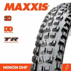 Tyres MAXXIS MINION DHF 27.5 X 2.50 WT 3C TR DD Folding Tyre