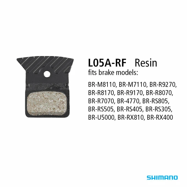 Shimano BR-R9270 RESIN PADS & SPRING L05A-RF W/FIN 1 Shimano BR-R9270 RESIN PADS & SPRING L05A-RF W/FIN