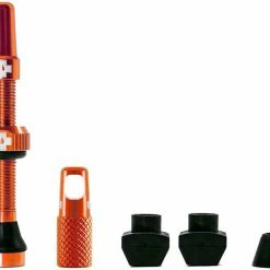 Muc-Off Tubeless Valve Kit - Orange Pedals