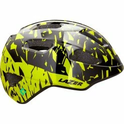 Shimano Lazer Nutz KinitiCore Kids Helmet Black/Flash Yellow Pedals
