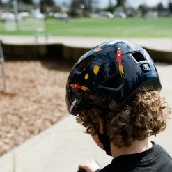 Shimano Lazer Nutz KinitiCore Kids Helmet Space Pedals